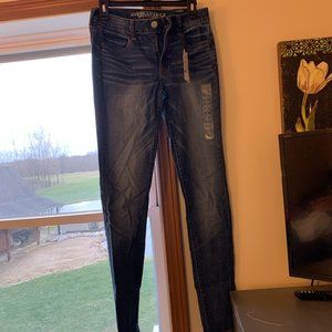 American Eagle Size 8 X-Long Medium Wash Jeggings